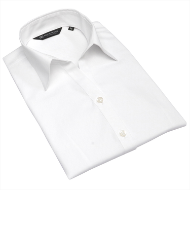 【透け防止】 形態安定 スキッパー衿 七分袖レディースシャツ