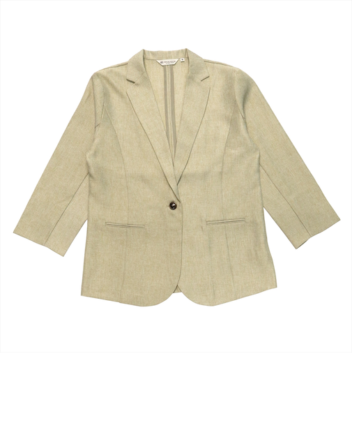 麻調 七分袖ジャケット