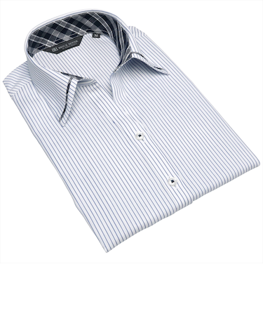 形態安定 スキッパー衿 七分袖 レディースシャツ