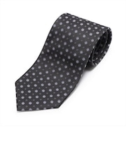 ネクタイ 日本製 絹100% 西陣織 チャコール ビジネス フォーマル