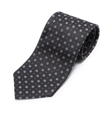 ネクタイ 日本製 絹100% 西陣織 チャコール ビジネス フォーマル