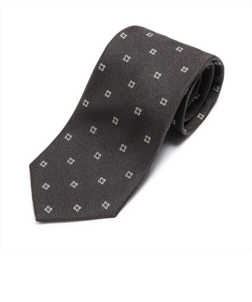 ネクタイ 日本製 絹100% 西陣織 チャコール ビジネス フォーマル