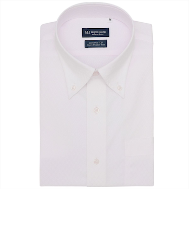 【超形態安定】 ボタンダウン 半袖 形態安定 ワイシャツ 綿100%