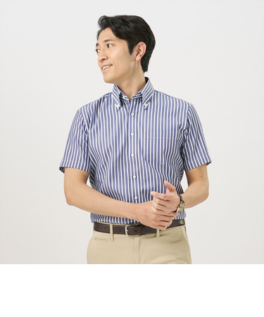 【Layered Cool】 ボタンダウン 半袖 形態安定 ワイシャツ