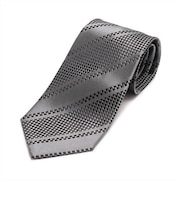 ネクタイ バスケット織 チャコール ビジネス フォーマル