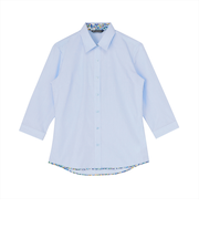 レギュラー 七分袖 形態安定 レディースシャツ 裾パイピング