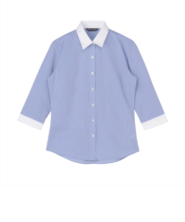 レギュラー 七分袖 形態安定 レディースシャツ クレリック