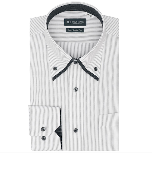 【超形態安定・大きいサイズ】 ボットーニ 長袖 形態安定 ワイシャツ