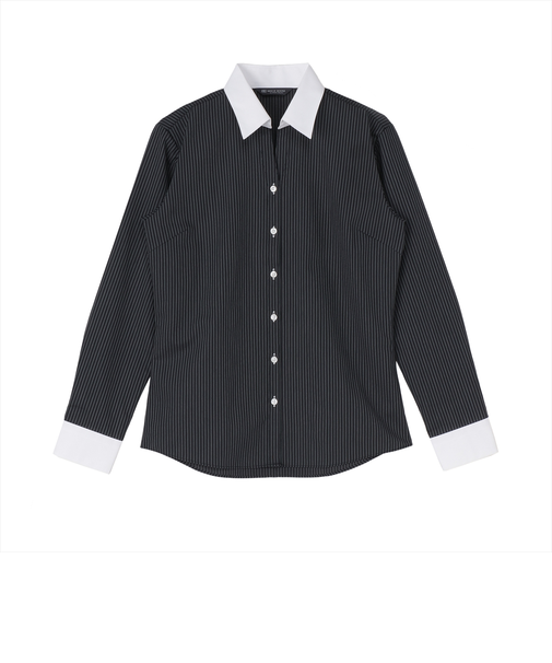 スキッパー 長袖 形態安定 レディースシャツ クレリック