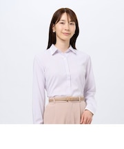 【COFREX】 配色レギュラー衿 長袖 レディースデザインシャツ