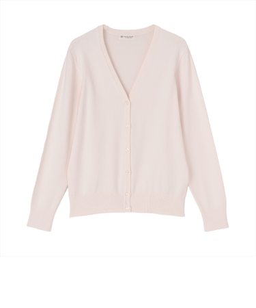 Vネックニットカーディガン レディース