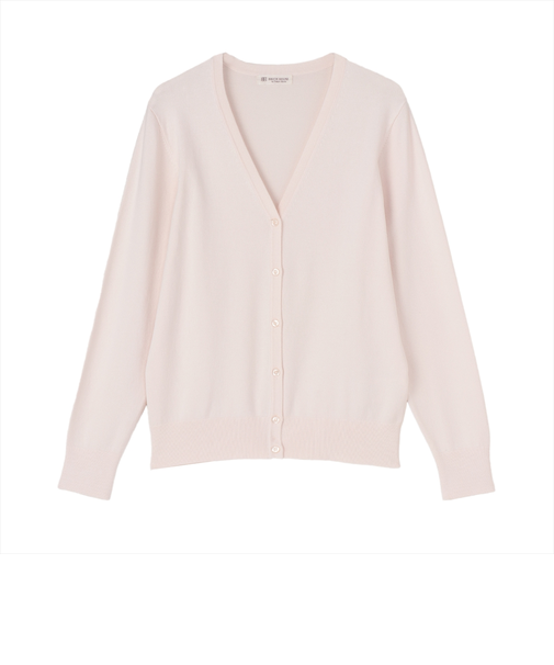 Vネックニットカーディガン レディース