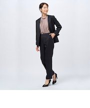 テーパードパンツ ウーリッシュ素材 レディース