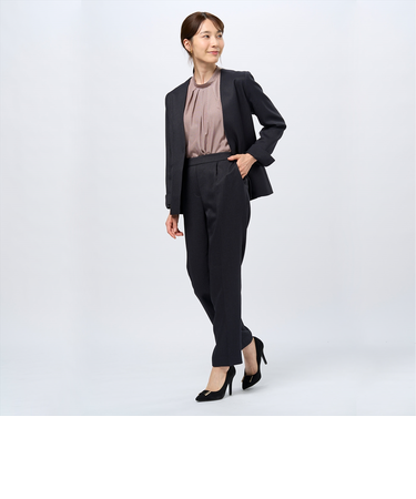 テーパードパンツ ウーリッシュ素材 レディース