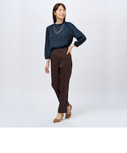 テーパードパンツ ウーリッシュ素材 レディース