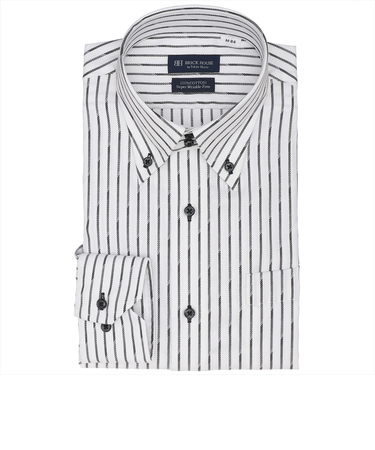 【超形態安定】 プレミアム ボットーニ 長袖 形態安定 綿100% ワイシャツ