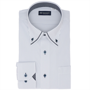 【ストレッチ】 ボタンダウン 長袖 形態安定 ニットシャツ