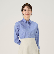 【超形態安定】 レギュラー 長袖 形態安定 綿100% レディースシャツ