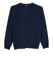 セットインケーブル ニットカーディガン メンズ
