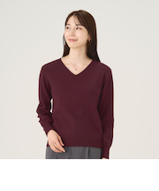 Ｖネックニットプルオーバー ベーシック レディース
