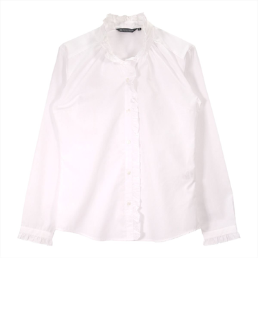 スタンドゴムシャーリング 長袖 形態安定 レディースデザインシャツ