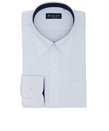 ボタンダウン 長袖 形態安定 ワイシャツ サステナブル素材