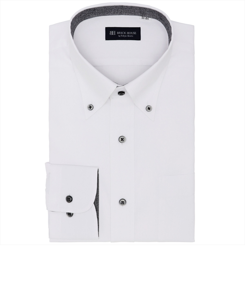 【透け防止】 ボタンダウン 長袖 形態安定 ワイシャツ