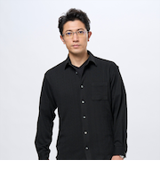 ニットジャカード カジュアルシャツ レギュラー 長袖 メンズ