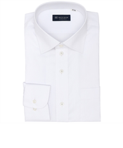 【透け防止】 ワイド 長袖 形態安定 ワイシャツ