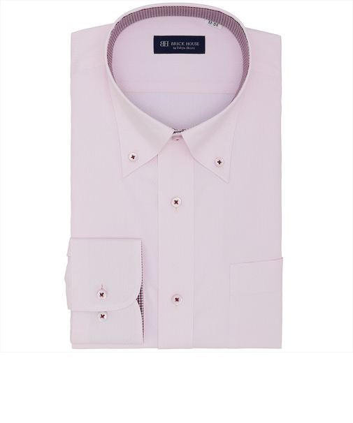 【透け防止】 ボタンダウン 長袖 形態安定 ワイシャツ