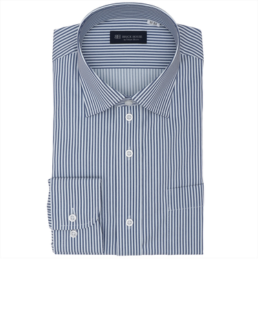 【透け防止】 ワイド 長袖 形態安定 ワイシャツ