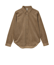 【Pitta Re:)】 コーデュロイ風カジュアルシャツ レギュラー 長袖 レディース