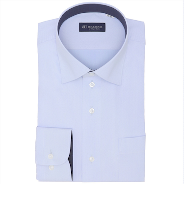 【透け防止】 ワイド 長袖 形態安定 ワイシャツ