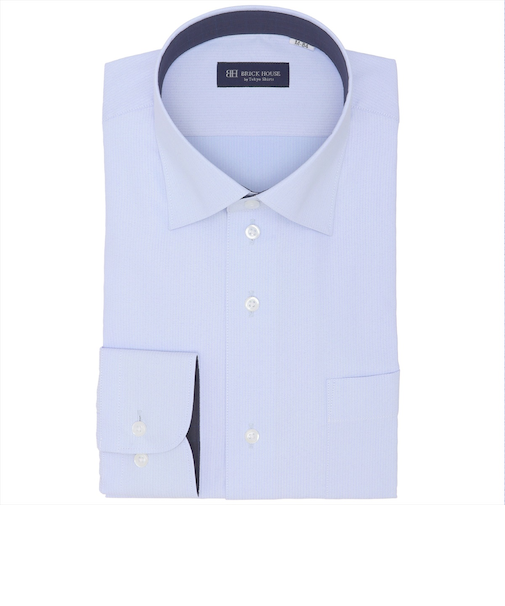 【透け防止】 ワイド 長袖 形態安定 ワイシャツ