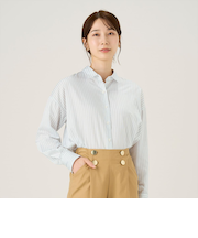 BIGシルエットカジュアルシャツ レギュラー サステナブル素材 長袖 レディース