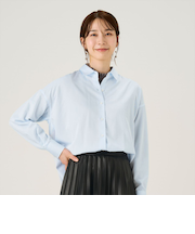 BIGシルエットカジュアルシャツ レギュラー サステナブル素材 長袖 レディース