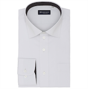 【透け防止】 ワイド 長袖 形態安定 ワイシャツ