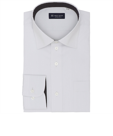 【透け防止】 ワイド 長袖 形態安定 ワイシャツ