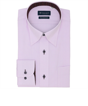 【超形態安定・大きいサイズ】 スナップダウン 長袖 形態安定 ワイシャツ