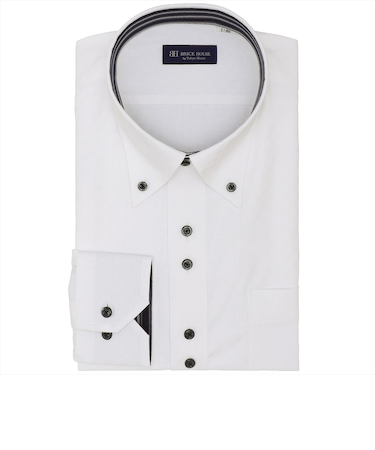 【透け防止】 ボットーニ 長袖 形態安定 ワイシャツ