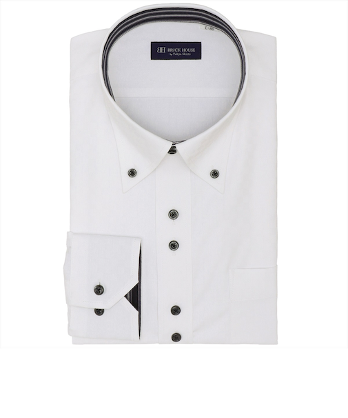 【透け防止】 ボットーニ 長袖 形態安定 ワイシャツ