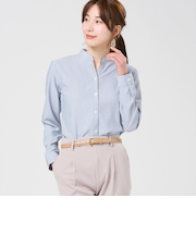 【COFREX】  スキッパー 長袖 レディースデザインシャツ