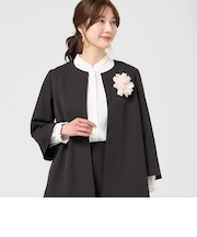 Aラインジャケット ダブルクロス素材 セットアップ可能 レディース