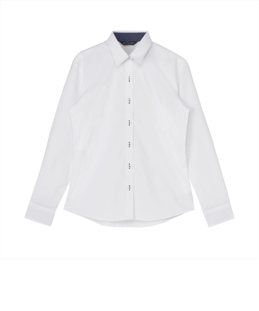 【透け防止】 レギュラー 長袖 形態安定 レディースシャツ