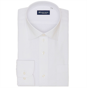 【透け防止】 ワイド 長袖 形態安定 ワイシャツ