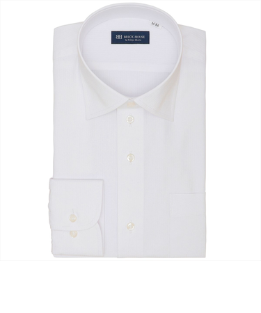 【透け防止】 ワイド 長袖 形態安定 ワイシャツ