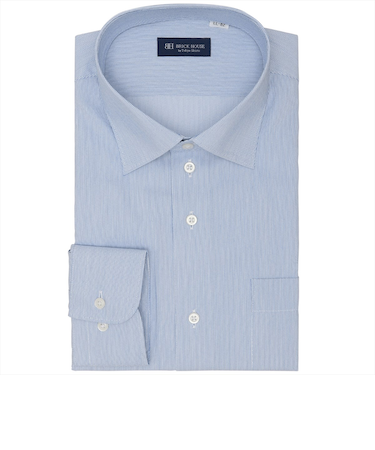 【透け防止】 ワイド 長袖 形態安定 ワイシャツ