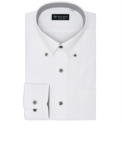 【透け防止】 ボタンダウン 長袖 形態安定 ワイシャツ