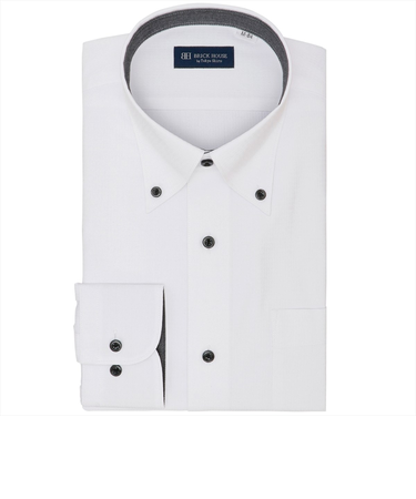 【透け防止】 ボタンダウン 長袖 形態安定 ワイシャツ