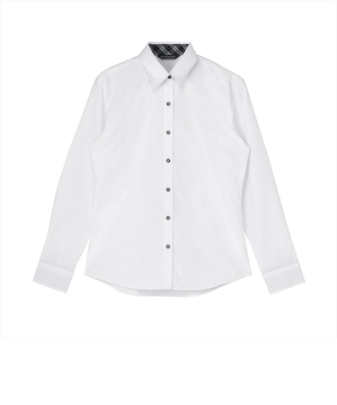 【透け防止】 レギュラー 長袖 形態安定 レディースシャツ